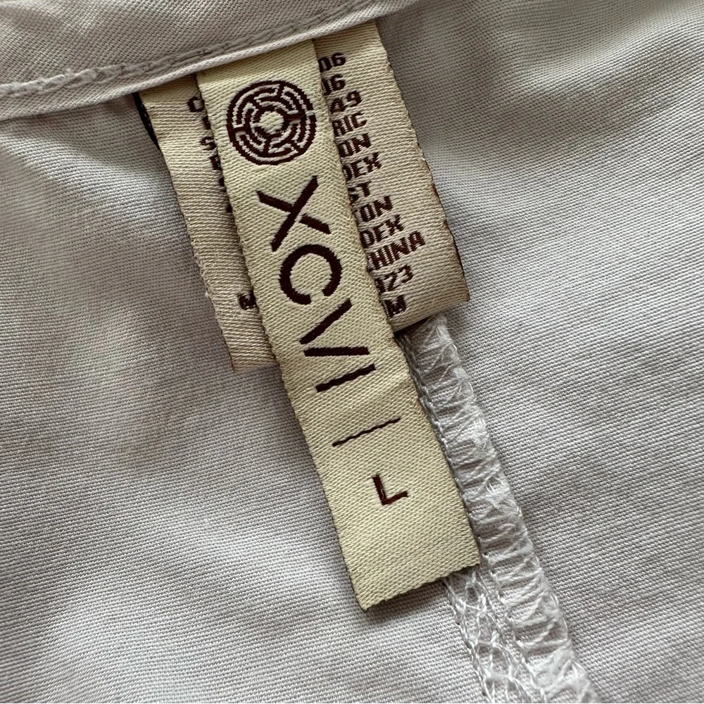XCVI Ruched Neutral‎ Khaki Sleeveless Dress Cotton Stretch Size L